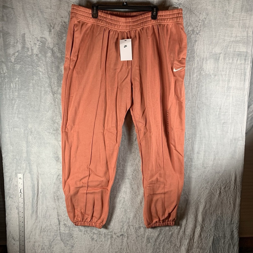 Nike Women's Sweatpants XXL Sportswear Essentials Curry Fleece Pockets Loose Fit